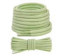 Stepace 2 Pares Cordones Redondos para Botas de Senderismo y Montaña, Trekking Zapatos, Cordones de Deporte - 10 Colores, 80-160cm, 4.5mm Diámetro Light Green 100