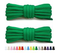 Stepace 2 Pares de Cordones Redondos de 60cm para Sneakers, Longitud 200cm 18 Colores, Cordones de Zapatos Verde 120cm