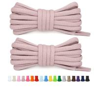 Stepace 2 Pares de Cordones Redondos de 60cm para Sneakers, Longitud 200cm 18 Colores, Cordones de Zapatos Rosa Caliente 120cm
