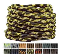 Stepace, 2 pares de cordones redondos gruesos de 4,5 mm, nailon ultraresistente, para botas de senderismo, montaña, trabajo, zapatillas de trekking, seguridad y caza Amarillo Marrón-220