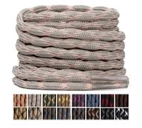 Stepace, 2 pares de cordones redondos gruesos de 4,5 mm, nailon ultraresistente, para botas de senderismo, montaña, trabajo, zapatillas de trekking, seguridad y caza Gris Claro Rosa-120