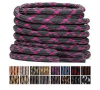 Stepace, 2 pares de cordones redondos gruesos de 4,5 mm, nailon ultraresistente, para botas de senderismo, montaña, trabajo, zapatillas de trekking, seguridad y caza Gris oscuro Rosa fuerte-140