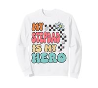 Stepdad Hero Cute Retro Floral Fathers Day Appreciation Sudadera