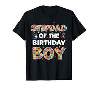 Stepdad of The Birthday Boy - Rompecabezas de concienciación sobre el Autismo Camiseta