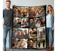Stepdiy Manta Personalizada con Fotos de 100x130cm - Regalo Original para Niños en Cumpleaños (12 Fotos)