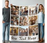 Stepdiy Manta Personalizada con Fotos de 100x130cm - Regalo Original para Niños en Cumpleaños y Mascotas (9 Fotos)