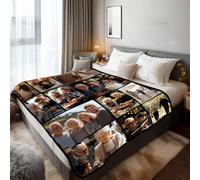 Stepdiy Manta Personalizada con Fotos de 150x200cm - Regalo Original para Novio o Novia en Cumpleaños - Elegante Presente para la Día de la Madre y Regalo Práctico para Papá (12 Fotos)