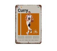 Stephen Curry Art - Póster retro de metal, letrero de estaño, arte elegante, retro, pintura de hierro, bar, cueva, cafetería, familia, garaje, póster decorativo de pared, 20 x 30 cm