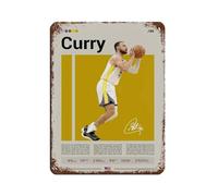 Stephen Curry - Póster retro de metal de estaño, arte elegante, pintura de hierro, bar, cueva, cafetería, familia, garaje, póster decorativo de pared, 30 x 40 cm