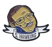 Stephen Hawking - Pin esmaltado de 1.25 pulgadas para físico teórico, cosmólogo, universo, teoría, científico, científico, 1.25 Inches, Esmalte, Esmalte