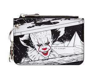 Stephen King'S IT Pennywise Clown SS George Cartera con Cremallera Monedero Bolsillo Billetera/Cartera, Negro