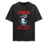 Stephen King'S Story Men's T-Shirt Unisex Black Cotton Hip Hop Print tee Shirts L