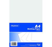 Stephens 4 Hojas de papel secante con bolsas colgantes - Blanco (paquete de 10)