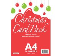 Stephens - Cartulinas decorativas (30 unidades, A4), diseño con motivos navideños