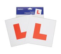 Stephens Paquete de 2 pegatinas de placas de aprendizaje rojas para coche, reutilizables, para parte delantera y trasera del coche, uso mientras conduces antes de obtener placas P y licencia