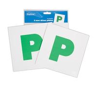 Stephens Provisional P Placas Adhesivas Verdes Paquete de 2 unidades, para coche, reutilizables para la parte delantera y trasera del coche, utiliza placas P mientras conduces una vez que el alumno