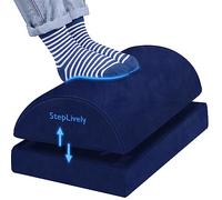 StepLively Reposapiés para debajo del escritorio en el trabajo, cómodo taburete con 2 alturas ajustables, reposapiés con funda lavable, para aliviar el dolor de espalda y cadera, adecuado para