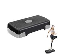 Stepper aeróbico ajustable para entrenamiento, escalón aeróbico ajustable, escalón aeróbico con 3 elevadores para gimnasio en casa, fuerza cardiovascular y entrenamiento, ejercicio