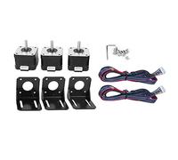 Stepper Motor 42BYGHW609 | 0.9° Enhanced Exactness & 280mN.m Holding Force | Stainless Steel Motor for 3D Printers / CNC Machines | 34mm 12V Kit with Brackets & Cables
