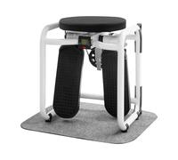 Stepper multifunción con asiento, 42 x 34,5 x 32 cm, mini stepper deportivo, hasta 150 kg, para casa, apartamento, oficina, salón, dormitorio (negro, blanco)