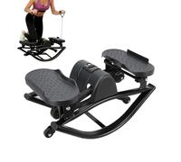 Stepper oscilante, máquina no lateral de ida y vuelta, equipo de fitness con correas de mano para rodillas piernas caderas abdominales, entrenamiento cuerpo completo 15 minutos