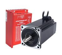 STEPPERONLINE Motor paso a paso de bucle cerrado 1 eje CNC KIT 12.00Nm/48,175.5 g.in 6.0A Nema 34 Motor con cables de 1.5 metros y 0-8.5A 20-80VAC/30-110VDC Driver CL86Y