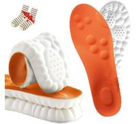 Steppers Insoles for Men Women,4D Technology Memory Foam Shock Insoles,with Arch Support,Revolutionary Orthopedic Insole