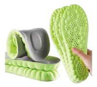 Steppers Insoles, Steppers Comfort Boosting Massage Insoles, 4d Memory Foam Insolesinsoles, Comfy Insoles With Arch Support For Men And Women (Green, 10-11)
