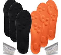 Steppers Insoles, Steppers Insoles Men, 2025 New 4d Breathable Shock Absorbing Cloud Massage Shoe Inserts with Arch Support (6pair B,43-44)