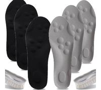 Steppers Insoles, Steppers Insoles Men, 2025 New 4d Breathable Shock Absorbing Cloud Massage Shoe Inserts with Arch Support (6pair D,41-42)