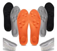 Steppers Insoles, Steppers Insoles Men, 2025 New 4d Breathable Shock Absorbing Cloud Massage Shoe Inserts with Arch Support (6pair A,49-50)