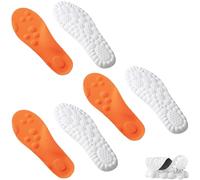 Steppes, plantillas Stepprs Cloud para mujeres y hombres, plantillas suaves para zapatos Mega Comfort, plantillas que se mueven todo el día (3 pares naranja, hombres 6-7/mujeres 7-8)