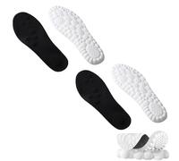 Steppes, plantillas Stepprs Cloud para mujeres y hombres, plantillas suaves para zapatos Mega Comfort, plantillas que se mueven todo el día (negro, 2 pares, hombres 6-7/mujeres 7-8)