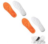 Steppes, plantillas Stepprs Cloud para mujeres y hombres, plantillas suaves para zapatos Mega Comfort, plantillas que se mueven todo el día (2 pares naranja, hombres 8-9/mujeres 9-10)