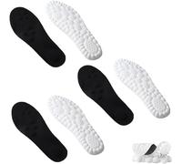 Steppes, plantillas Stepprs Cloud para mujeres y hombres, plantillas suaves para zapatos Mega Comfort, plantillas que se mueven todo el día (3 pares negros, hombres 6-7/mujeres 7-8)