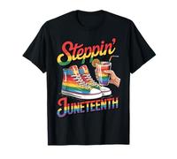 Steppin Into Juneteenth Freedom Pride Celebration Camiseta