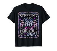 Stepping Into 66 Fabulous Since 1960 66th Birthday Women Camiseta