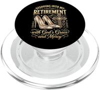 Stepping Into My Retirement with God'S Grace and Mercy PopSockets PopGrip para MagSafe