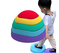 Stepping Stones for Kids, Non-Slip Balance Set, Textured Cover Design, Stackable Colorful Shapes, Sensory Motor Toy, Ideal to Indoor Play, Outdoor Activity, Physical Medication