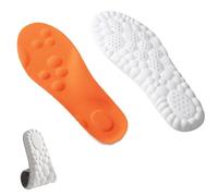 Stepprs Cloud Soles,Soft Mega Comfort Shoe Insoles,Memory Foam Insoles with Arch Support for Men and Women (Orange, 41-42)