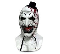 stepsin Terrifier Art - Máscara de payaso aterradora sangrienta para Halloween, cosplay, asesino, Joker, mascarada, accesorios para adultos