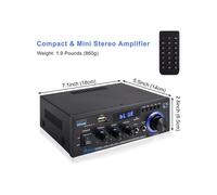 Stereo Audio Amplifier Receiver, 5.0 Sound Speaker,Amplifier FM Radio,Home Theater Audio Stereo System-UK Plug