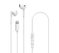 stereo earphones lightning white