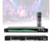 Stereo Graphic Audio Equalizer, 31Band Spectrum Strobe Light, Digital Equalizer with 21 Preset Effects, Low/Mid/Treble Adjustment, Automatic Noise Reduction, 1U Rack Mount