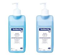 Sterillium, Gel Hidroalcohólico, Gel Desinfectante de Manos, Gel Antiséptico, Amplio Espectro de Acción, Aporta Hidratación, Protección y Suavidad, Color Azul (975 ml) (Paquete de 2)