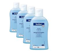 Sterillium, Gel Hidroalcohólico, Gel Desinfectante de Manos, Gel Antiséptico, Amplio Espectro de Acción, Aporta Hidratación, Protección y Suavidad, Color Azul (100 ml) (Paquete de 4)