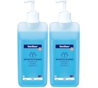 Sterillium, Hidroalcohólico, Desinfectante de Manos, Antiséptico, Amplio Espectro de Acción, Aporta Hidratación, Protección y Suavidad, Color Azul (500 ml) (Paquete de 2)