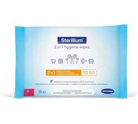 Sterillium, Toallitas de Limpieza, 2 en 1, Limpian y Refrescan, Perfectas para ir de Viaje o Excursión, 15 Unidades (Paquete de 5)