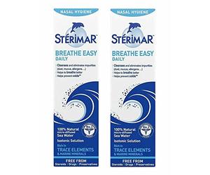 Stérimar STERIMAR Breathe Easy Daily - Spray nasal a base de agua de mar 100% natural para la fiebre - 100 ml - PAQUETE DE 2