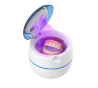 SteriMedo Limpiador Ultrasónico UV 45000Hz 200ml Dental Pod para cabezales de cepillo de dientes, dentadura, prótesis, dentaduras postizas y joyas, 4 modos de limpieza